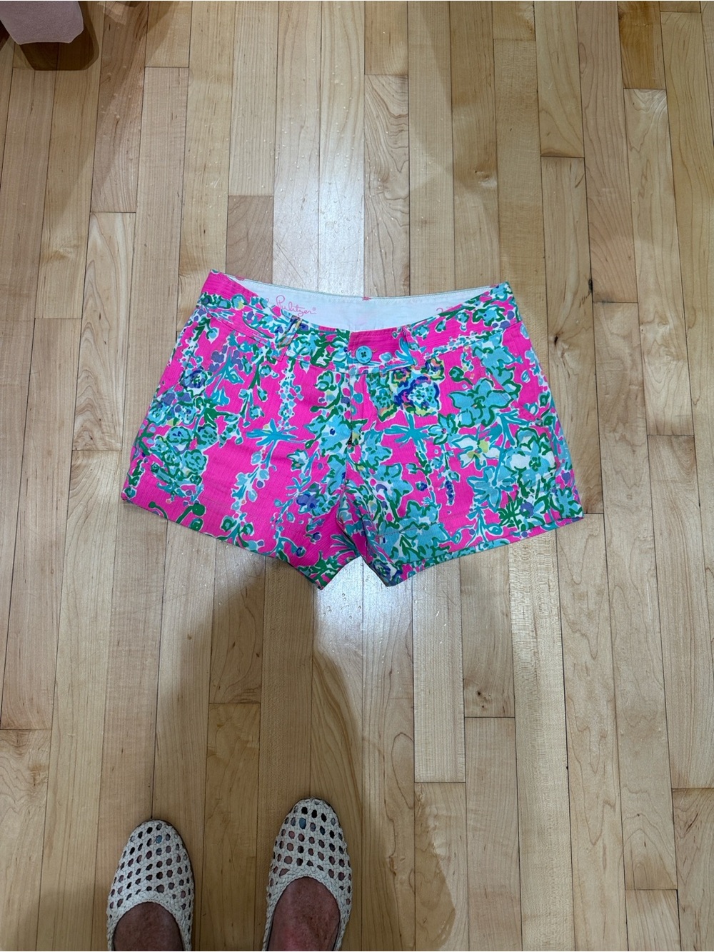Lilly Pulitzer Hot Pink Floral High-Rise Shorts